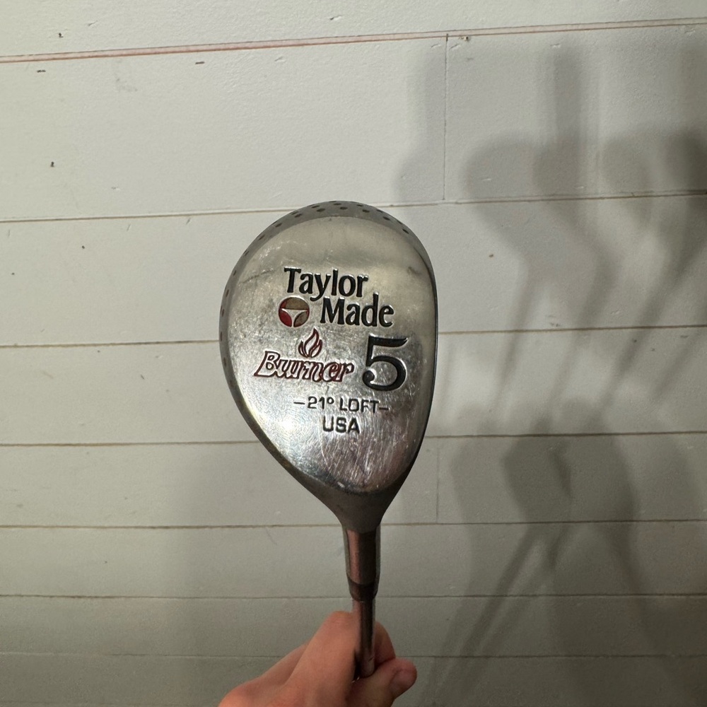 Vintage RH Taylormade Burner 5 Wood 21* Steel Shaft Regular Flex Left Handed 41"